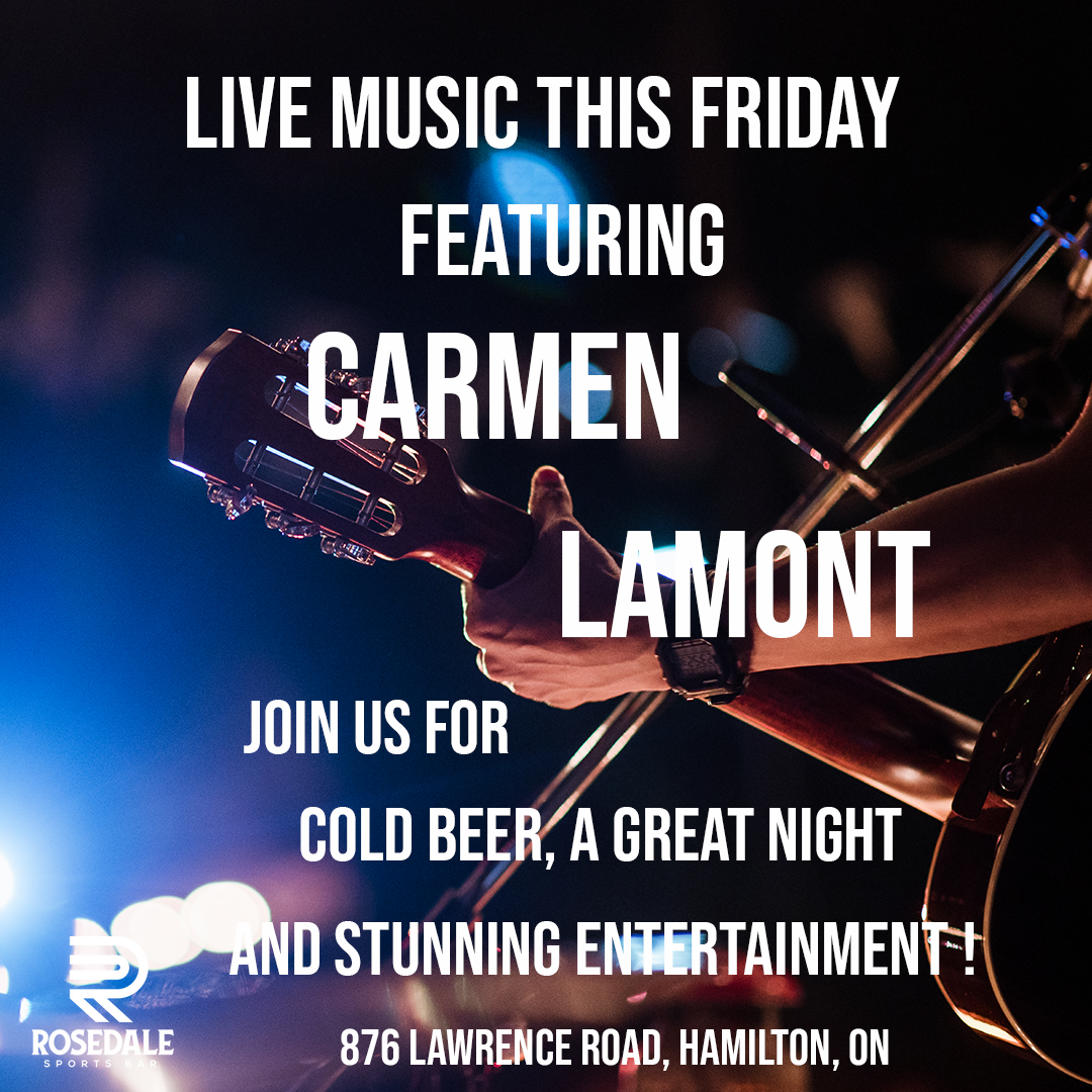 Carmen Lamont, June 19, 2026 Carmen Lamont appearing June 19, 2026 - Live Music Friday