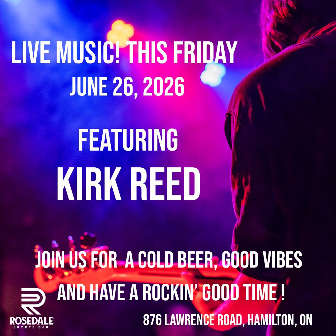 Kirk Reed Live! June 26, 2026 Rosedale Sports Bar featuring Kirk Reed - June 26, 2026