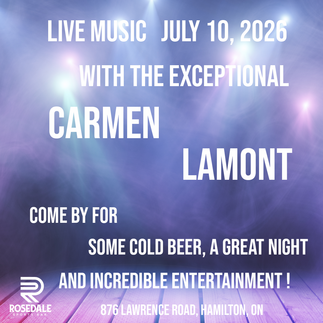 Carmen Lamont appearing July 10, 2026 - Live Music Friday