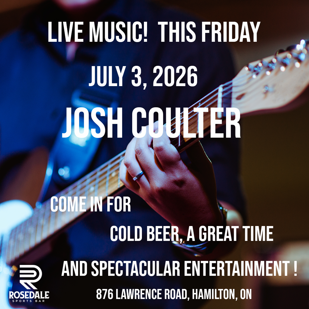 Josh Coulter Appearing live, July 3, 2026 Live Music from Josh Coulter, July 3, 2026