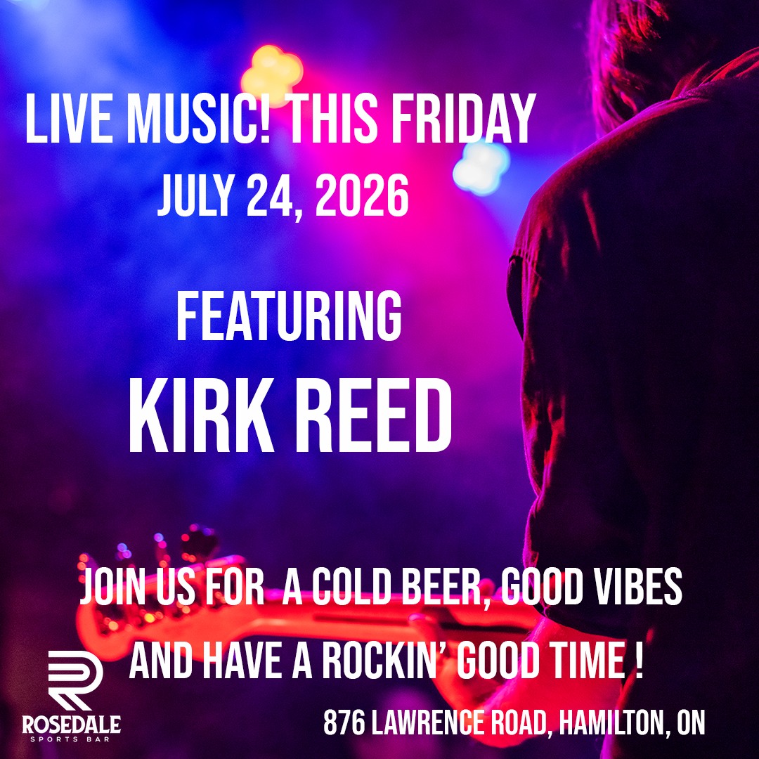 Kirk Reed Live! July 24, 2026 Rosedale Sports Bar featuring Kirk Reed - July 24, 2026