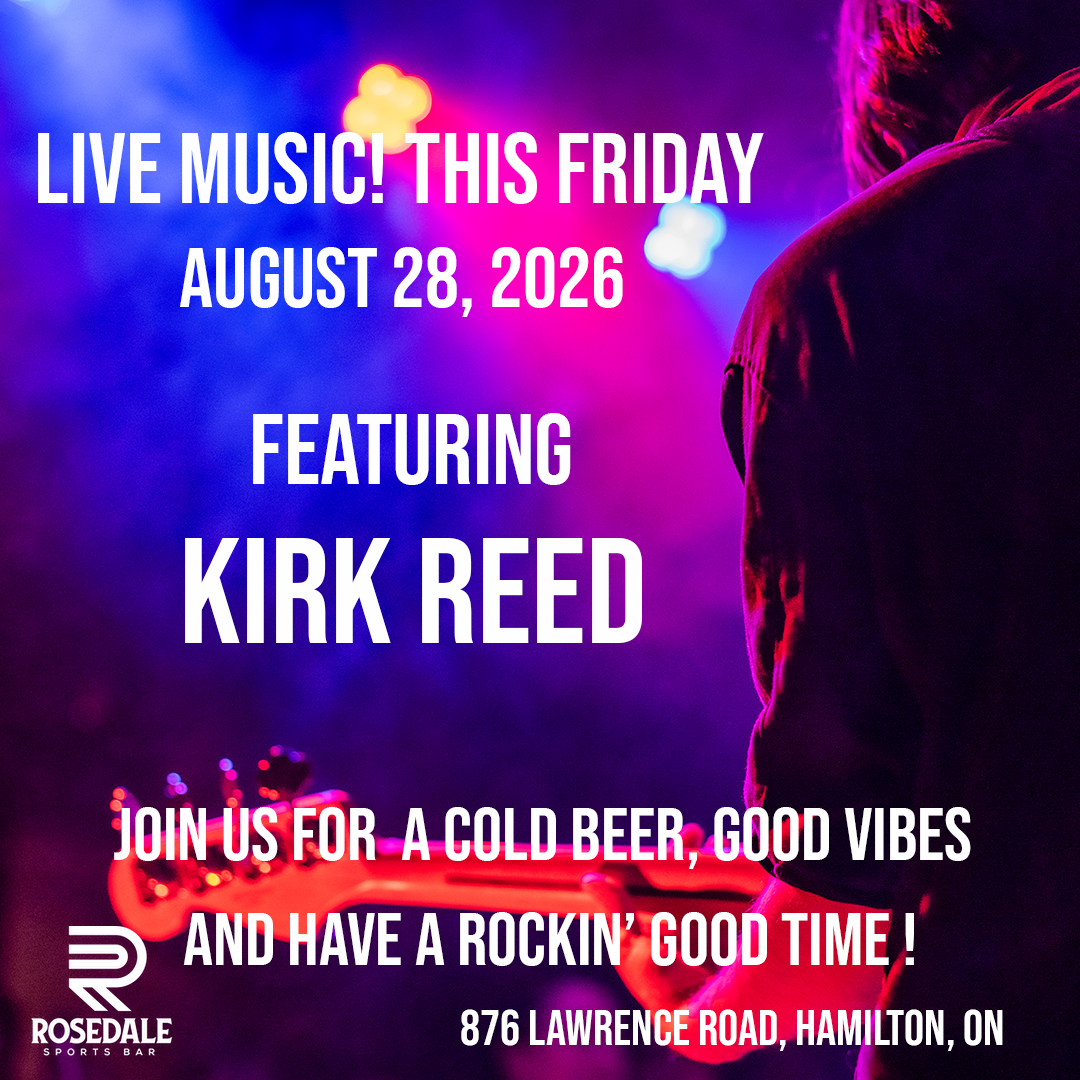 Kirk Reed Live! August 28, 2026 Rosedale Sports Bar featuring Kirk Reed - August 28, 2026